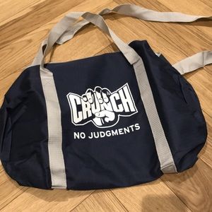 Crunch Gym Duffle bag lightweight blue navy grey